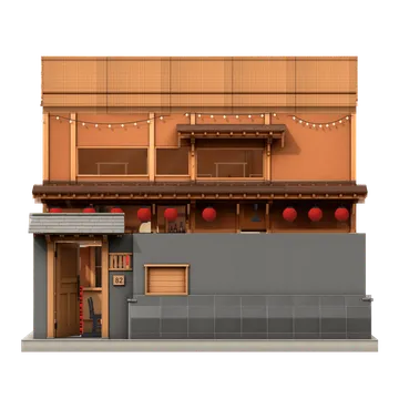 Miniature architectural model rendering of Rintaro in San Francisco